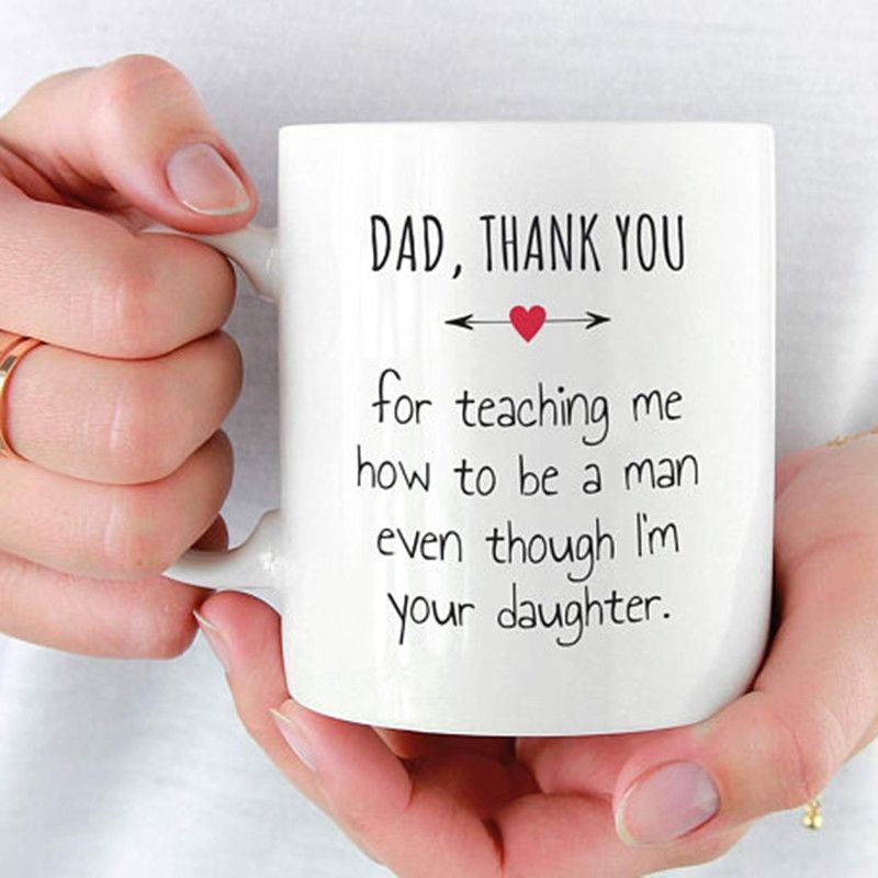 Quà Tặng Ngày Của Cha, Ngày Của Cha, Cốc Ngày Của Cha, Cha, Con Gái, Cám ơn con vì đã dạy con cách trở thành một người đàn ông mặ