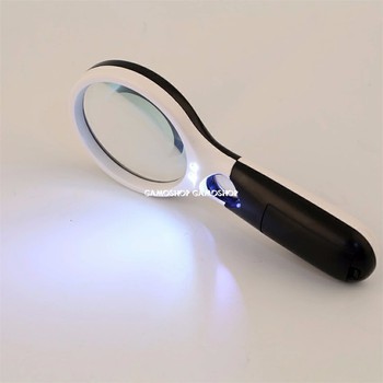 Combo 2 Kính lúp cầm tay có Led Magnifier siêu sáng size to, Zoom loại tốt nhất x10lần.