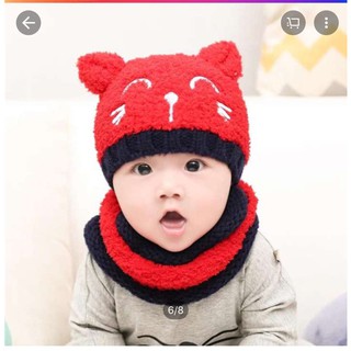 SET KHĂN MŨ LEN LÔNG CỪU TRẺ EM SIÊU ĐẸP