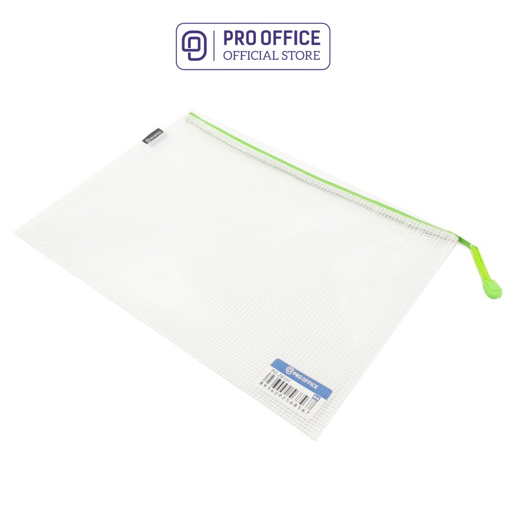 Túi Đựng Tài Liệu PRO OFFICE Thiết Kế Có Dây Kéo Tiện Lợi, Chất Liệu Nhựa Cao Cấp PO-ZB101/102/103
