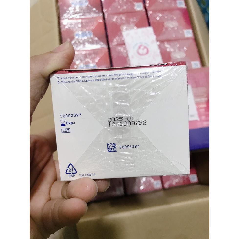 Bao cao su siêu mỏng Durex Fetherlite, Durex Pleasure Me hộp 30 cái  - Chuẩn Úc