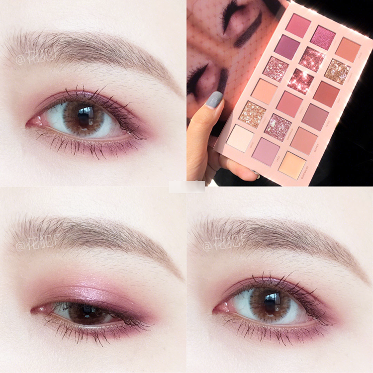 Yolo ❤ Bảng màu mắt 18 màu chính hãng Huda Beauty Nude Limited Edition Desert Rose (kèm ống kính) Bảng phấn mắt Desert Rose