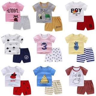 COMBO 3 bộ cộc tay họa tiết siêu cute cho bé trai bé gái 8-20kg