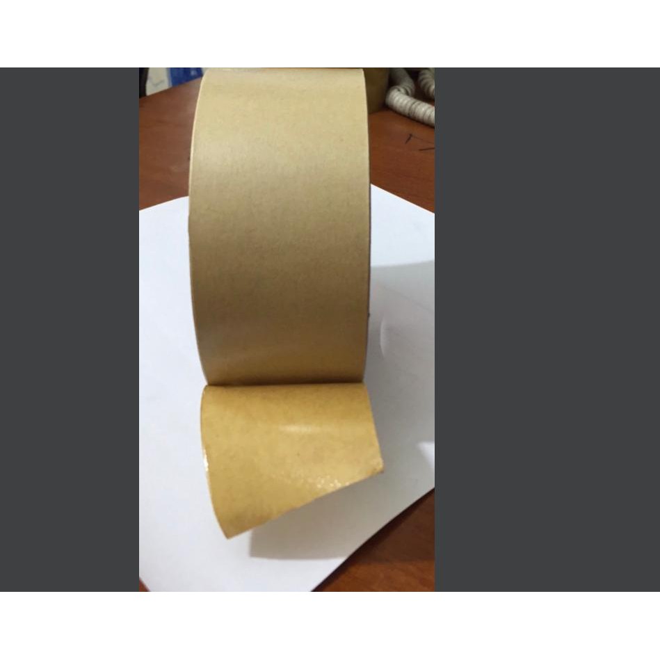 Combo 2 cuộn Băng keo giấy nâu da bò không viết/ bóng (48mm x 50y)