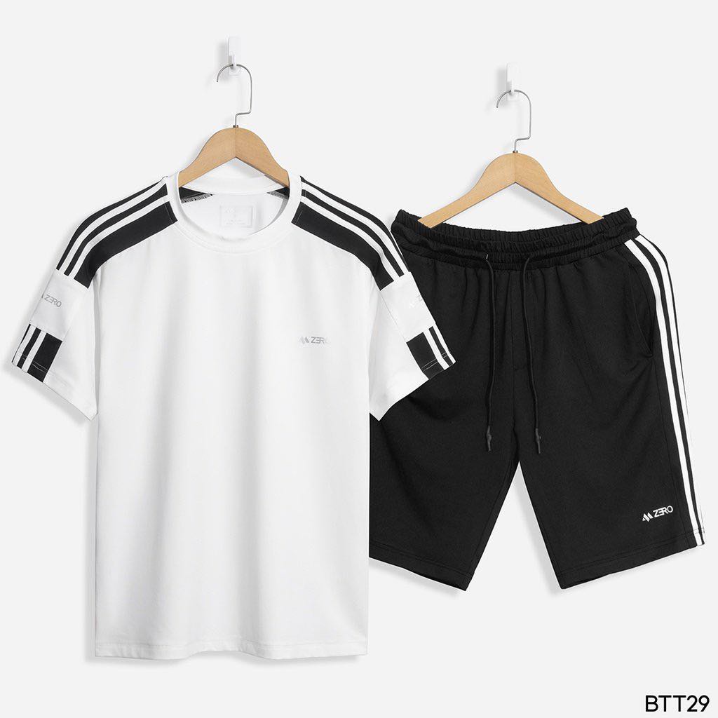 bộ quần áo Zezo phối thân, cộc tay nam form oversize , nam nữ unisex