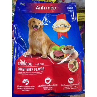 Thức ăn cho chó lớn Smartheart vị thịt bò nướng gói 1,5kg