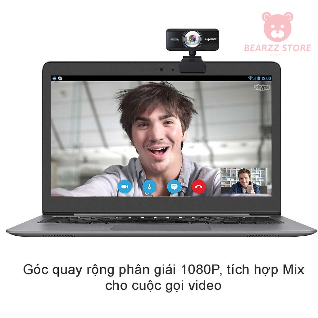 Webcam máy tính HXSJ S4 HD 1080P USB3.0 2.0 Camera Có Thể Điều Chỉnh 360° Kèm Mic Cho Cuộc Gọi Video - Hàng Chính Hãng | BigBuy360 - bigbuy360.vn