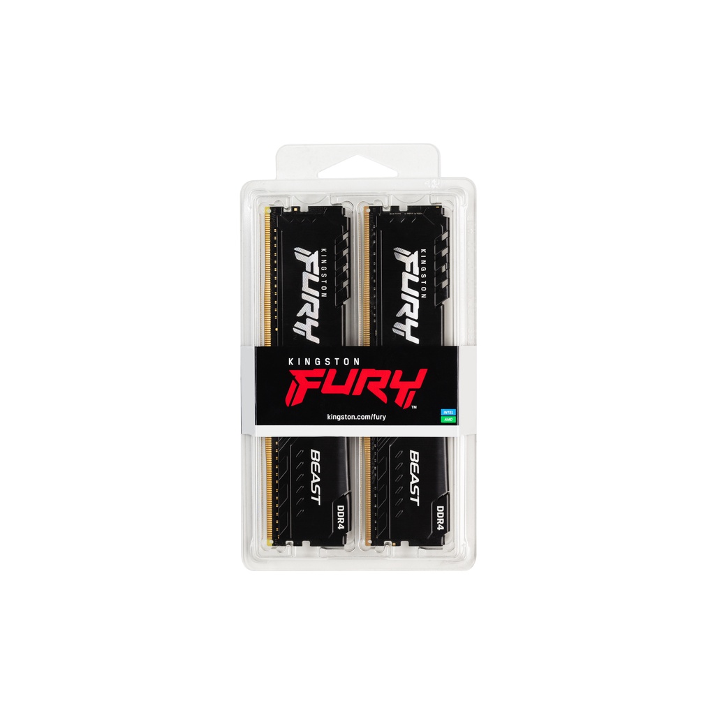 Ram Kingston Fury Beast DDR4 Bus 2666-3733MHz 16GB-128GB Kit 2 KF426C16BBK2/16 Bảo Hành Trọn Đời