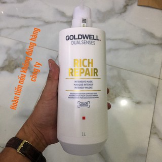 #goldwell_đức Dầu hấp Goldwell Dualsenses Rich Repair Đức chăm sóc tóc hư tổn 1000ml [Sale giá chuẩn]