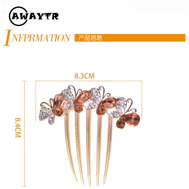 Lược Cài Tóc Bằng Hợp Kim Đính Ngọc Trai Giả Trang Trí Sang Trọng