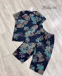 Bộ lanh lụa cao cấp mặc nhà cho mẹ