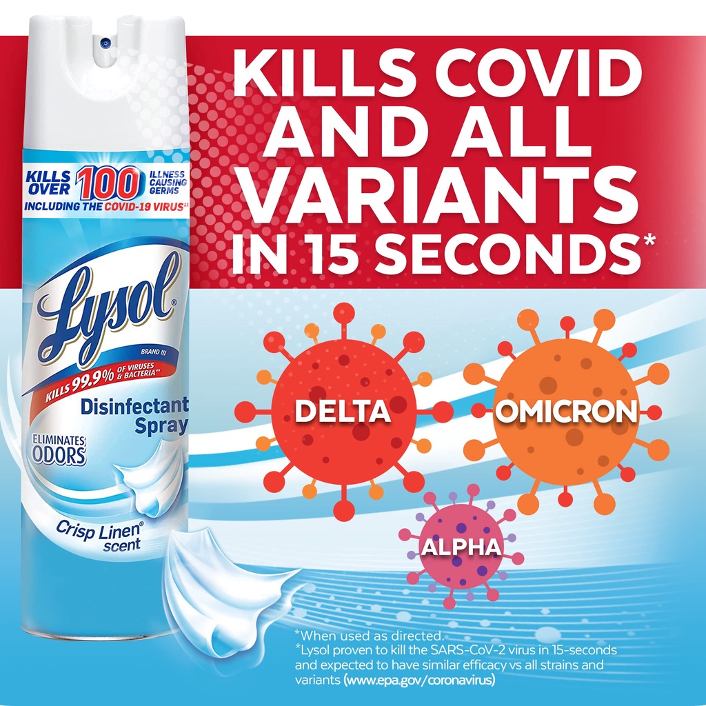 [XẢ HÀNG MUA 1 TẶNG 1] Bình Xịt diệt khuẩn Lysol Disinfectant Spray 538GR của Mỹ (Mẫu mới có nắp) 🇺🇸🇺🇸🇺🇸