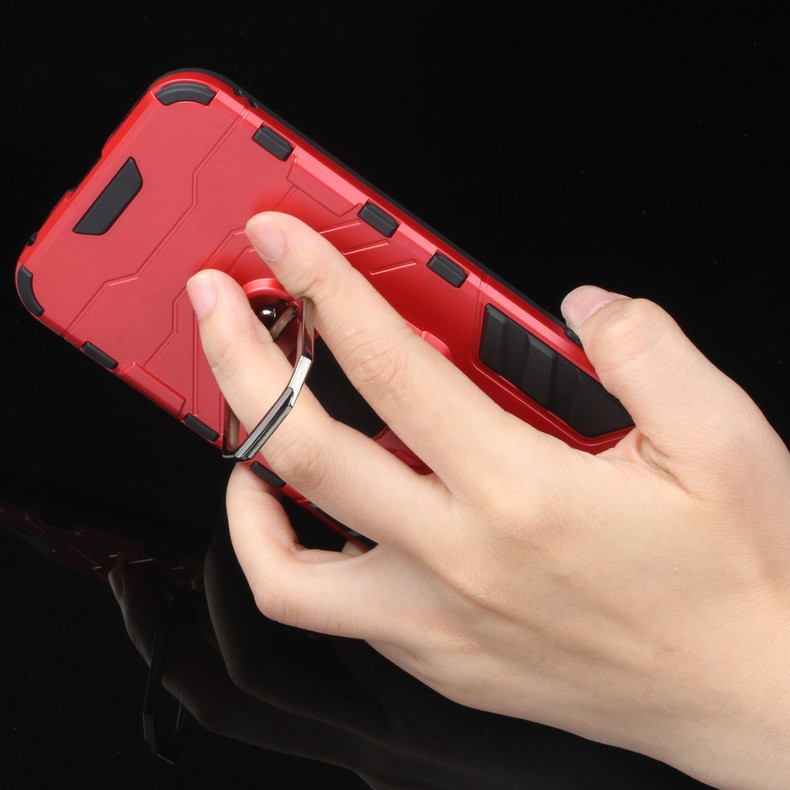 Ốp Điện Thoại Pc Cứng Kiểu Giáp Kèm Giá Đỡ Nhẫn Từ Tính Chống Sốc Cho Oppo A7 A5S A12 A11K