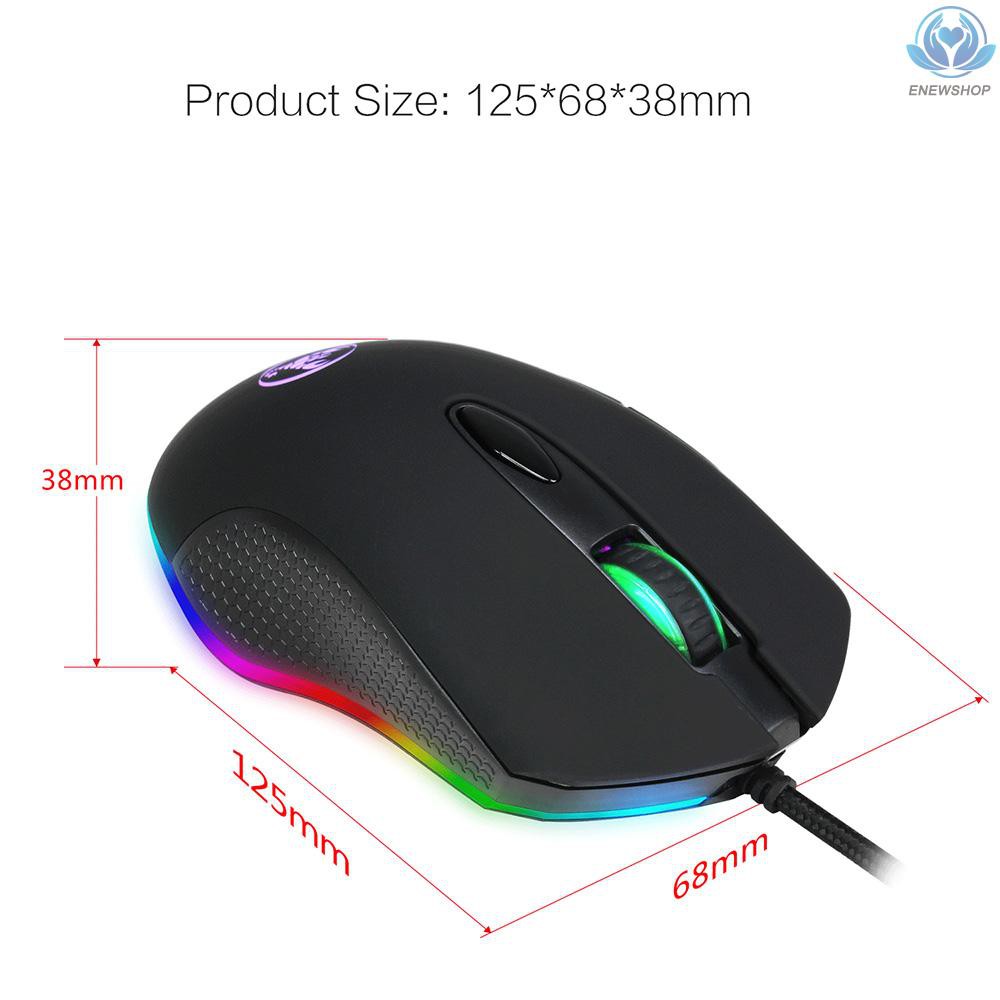 Chuột Chơi Game Moyukaxie S500 Max. 4800dpi 6 Nút Bấm Có Đèn Led Đen