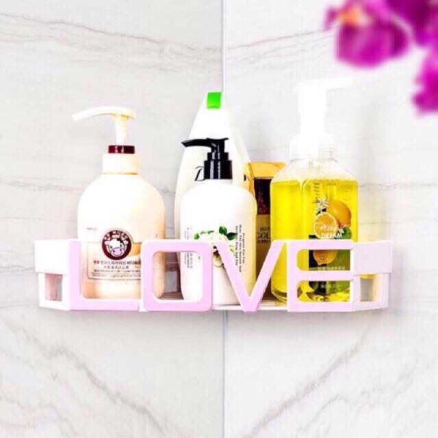 Kệ góc tường đựng vật dụng đa năng bằng nhựa ABS 33x18x6cm