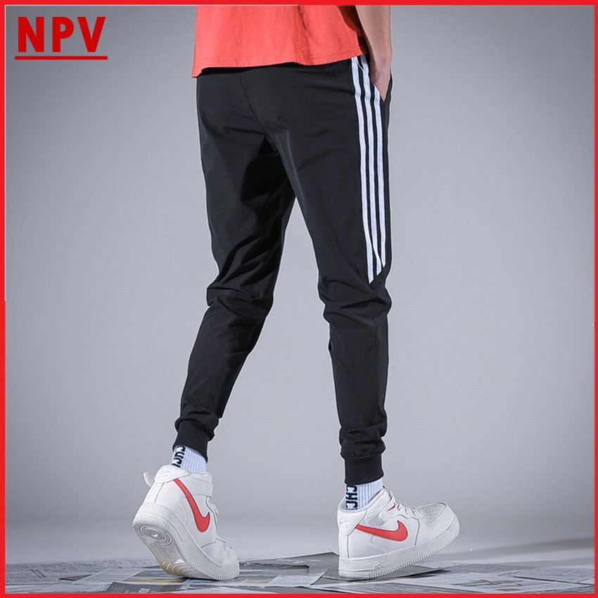 Quần thể thao nam 3 sọc NPV nỉ dày dặn, Quần nam thu đông co giãn trẻ trung thời trang | BigBuy360 - bigbuy360.vn