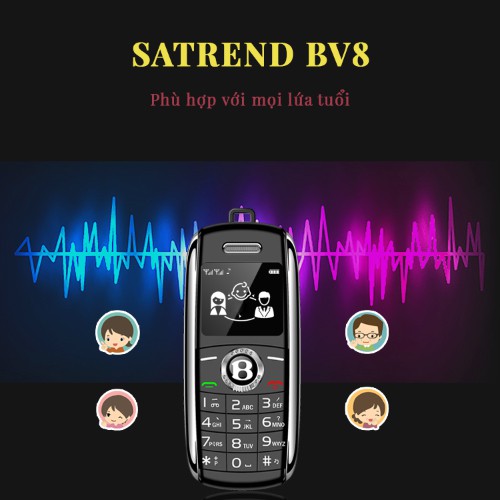 Điện thoại mini siêu nhỏ BV8 2 Sim 2 sóng