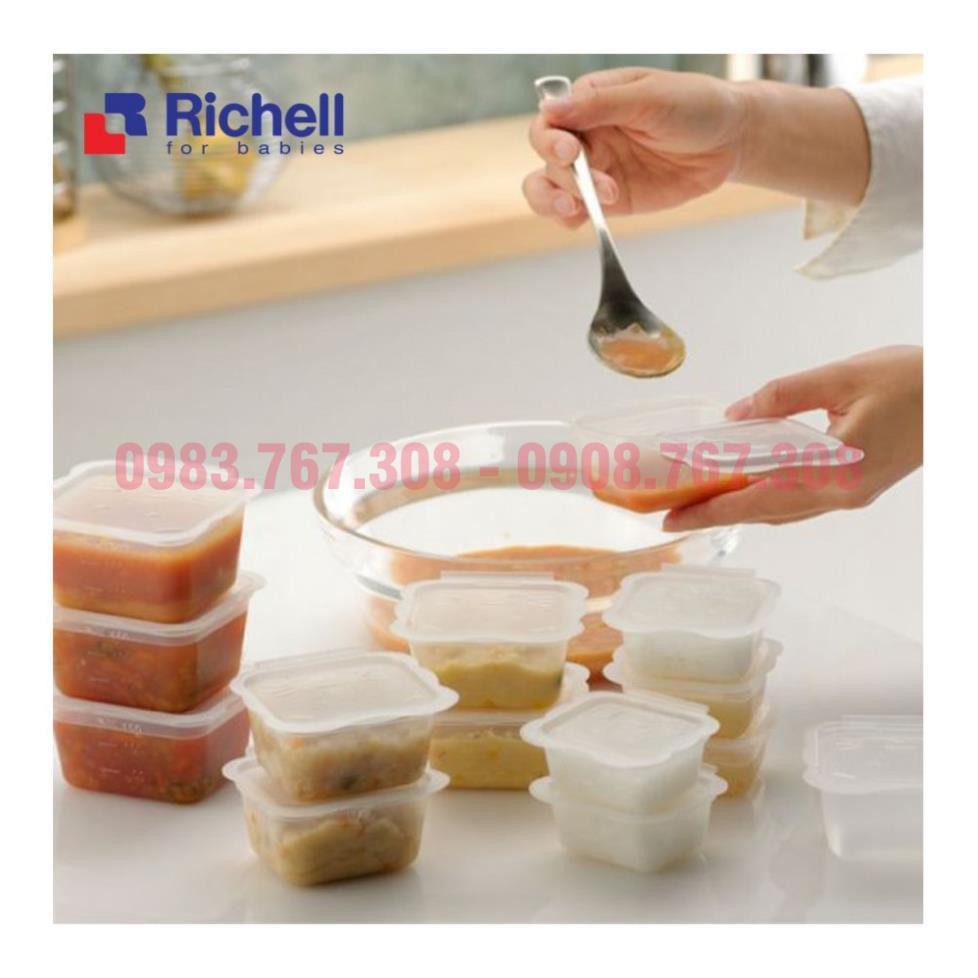 SET Bộ Hộp Đựng Thực Phẩm Ăn Dặm Richell Nhật Bản Loại 150ml (6 Hộp/set) - 4973655981085