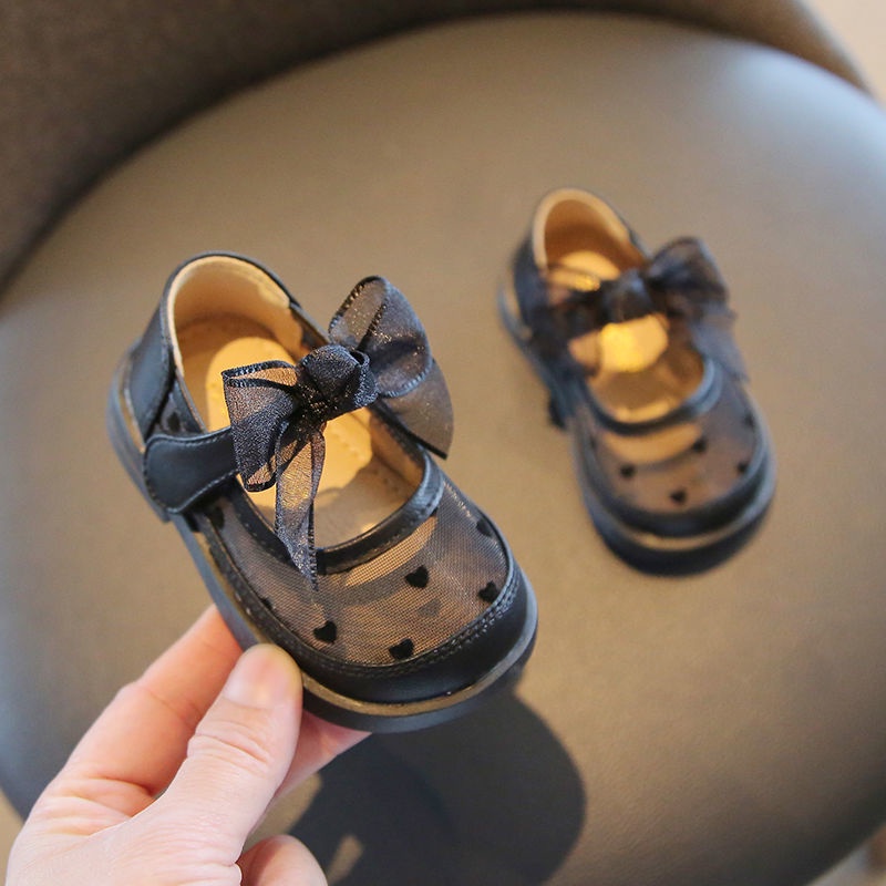 Giày Sandal Đế Mềm Phối Lưới Thoáng Khí Phong Cách Công Chúa Cho Bé Gái 1-3 Tuổi