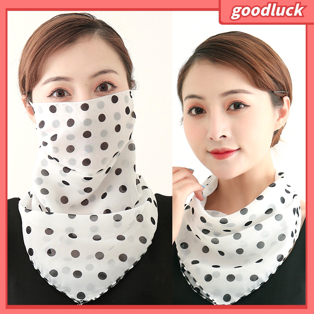 Khăn choàng cổ bịt mặt bằng vải Chiffon chống bụi/ chống tia UV thời trang cho nữ