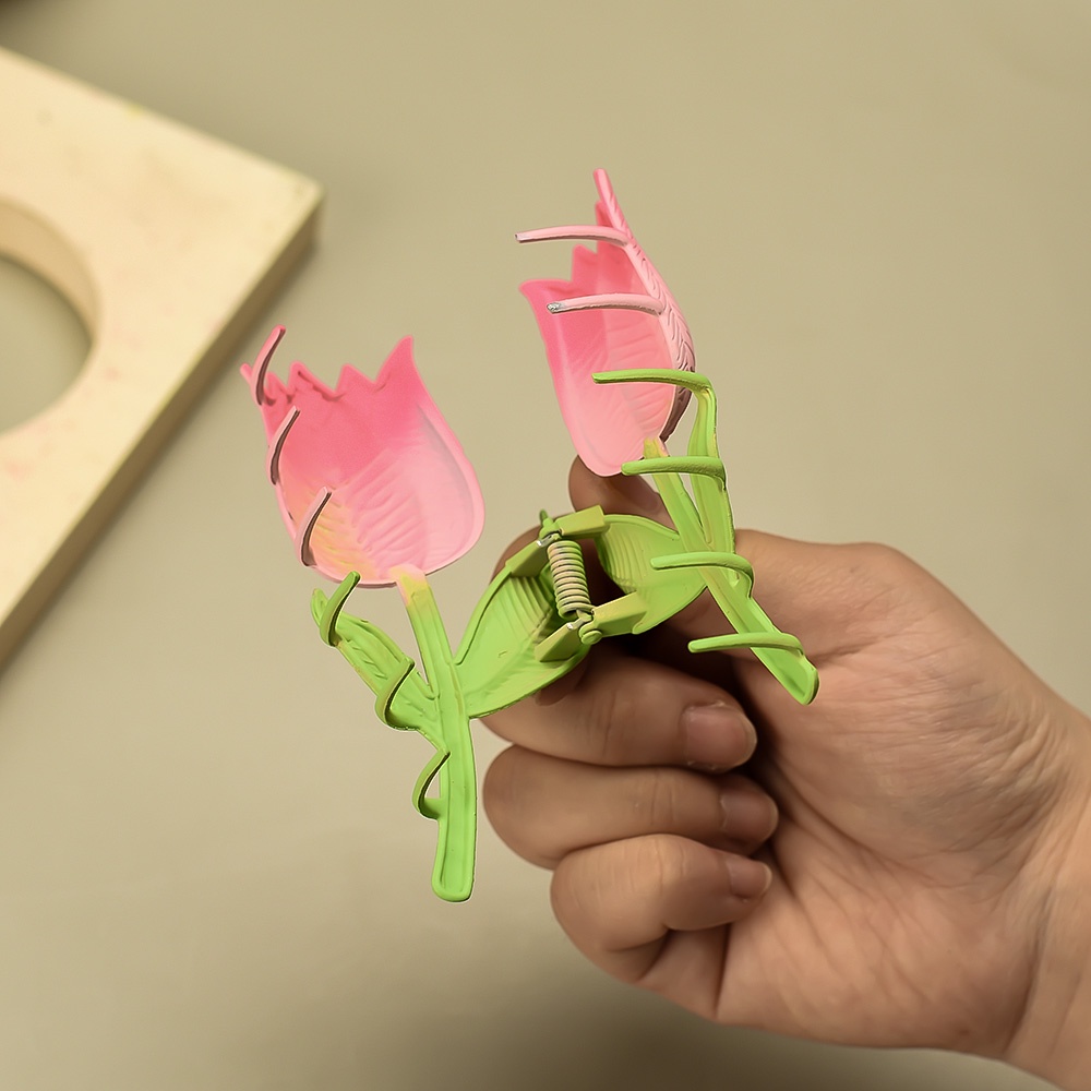 Kẹp Tóc Hình Hoa Tulip Nhiều Màu Sắc Ngọt Ngào Thời Trang Hàn Quốc Cho Nữ