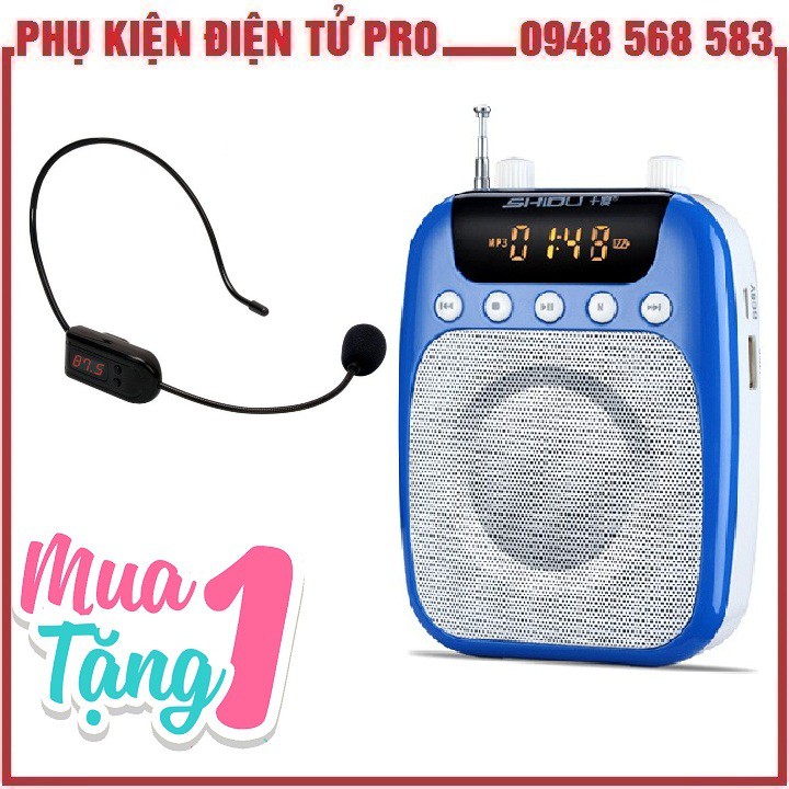 [Mã 151ELSALE hoàn 7% đơn 300K] MÁY TRỢ GIẢNG CÓ DÂY SHIDU SD-S358 TẶNG KÈM MIC KHÔNG DÂY