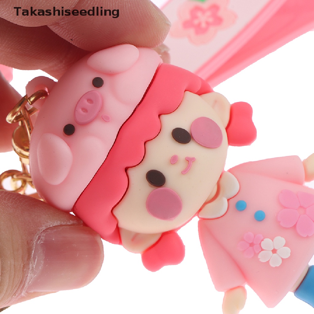 (Takashiseedling) Móc Khóa Ba Lô Hình Cô Gái Anime Sakura Màu Hồng Tinh Tế Dễ Thương