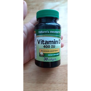 💊 Viên uống bổ sung Vitamin D 400IU Nature’s Measure