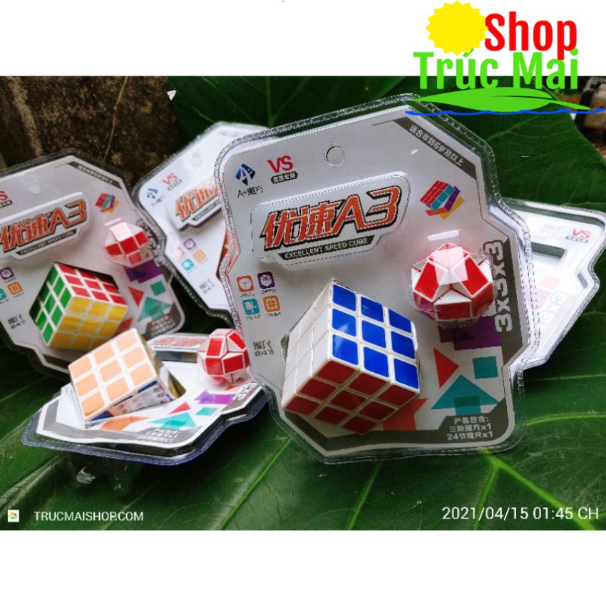 Rubik 3x3 đồ chơi trí tuệ cho trẻ rô bích đồ chơi robik