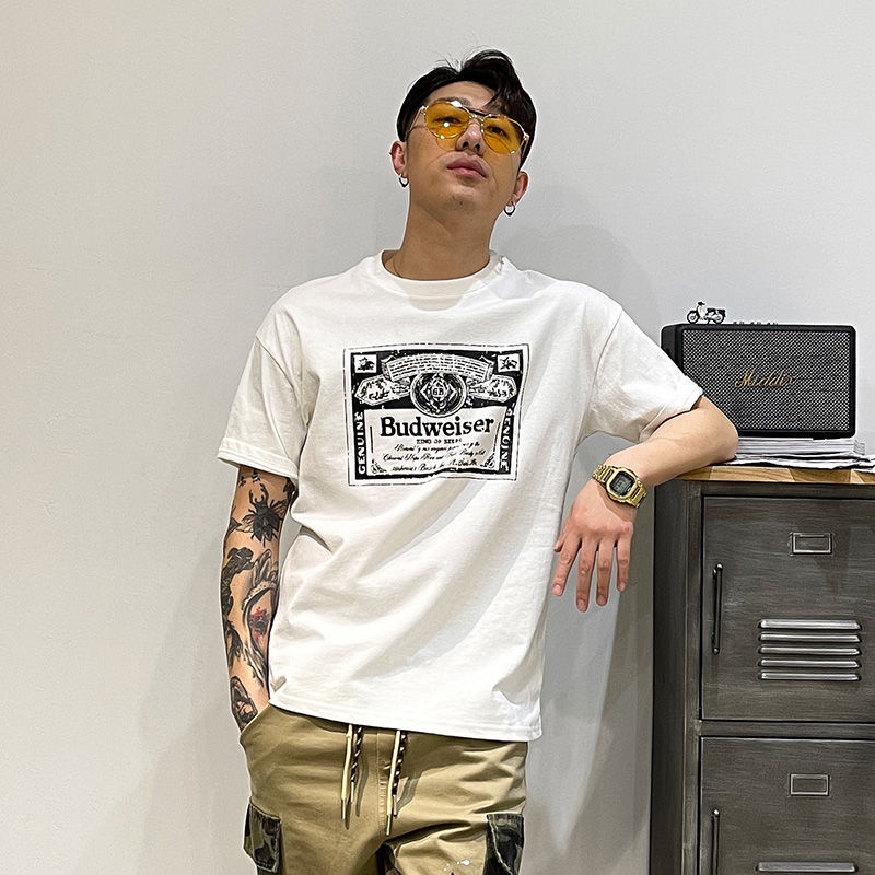 Áo Thun Nam Tay Ngắn In Hình Phong Cách Retro