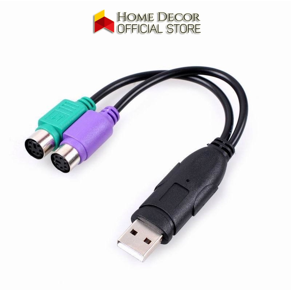 Cáp Chuyển USB Ra 2 Đầu PS2 Kết Nối Chuột Và Bàn Phím HOMESTORE