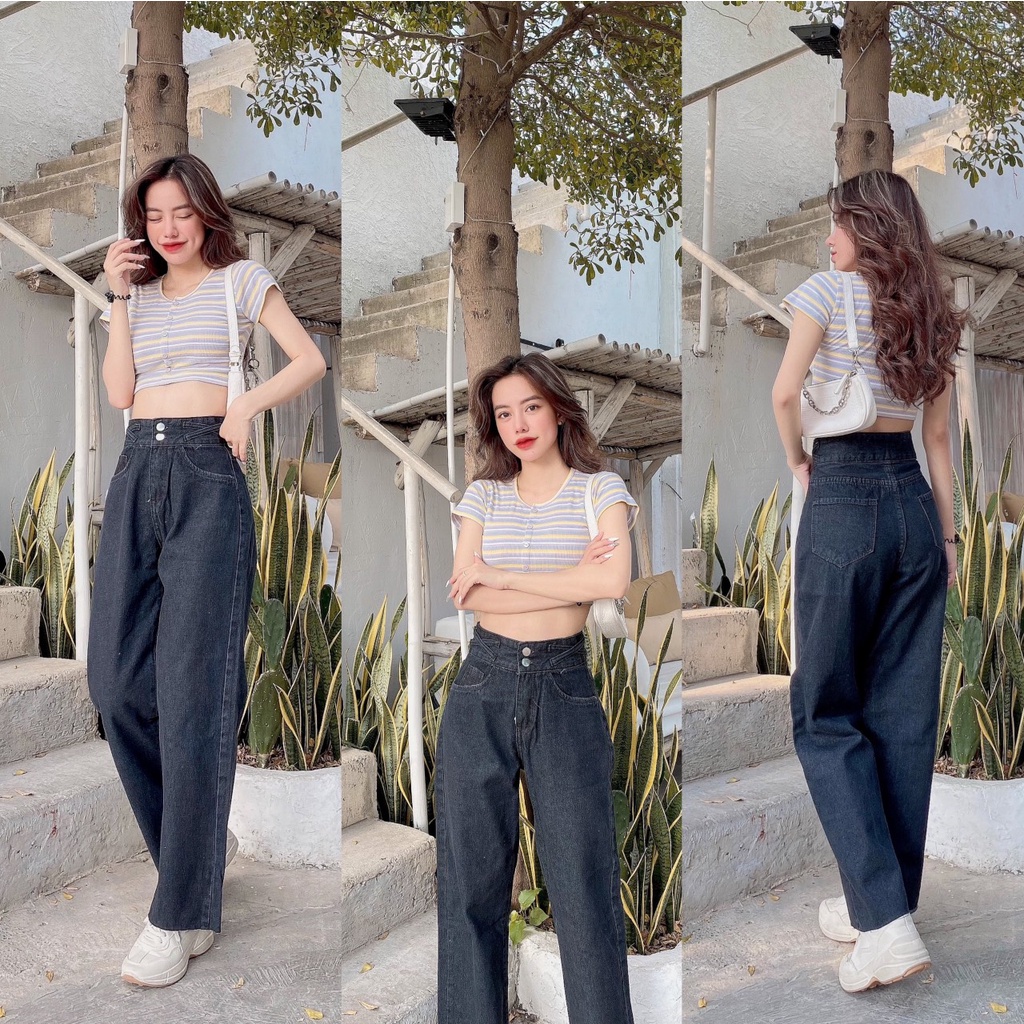 Quần Jean Nữ Baggy thương hiệu Muradfashion, Quần Nữ co dãn nhẹ mẫu MS917
