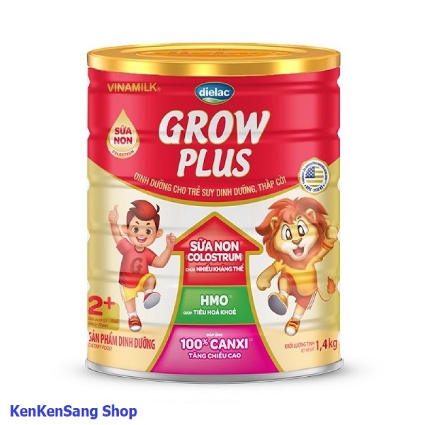 Sữa bột Dielac Grow Plus 2+ 1.4kg (sữa non) (cho trẻ từ 2 - 10 tuổi)