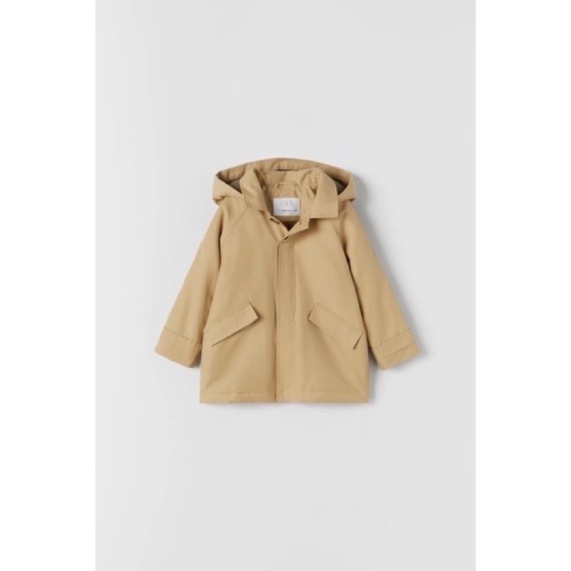 Áo măng tô chần bông có mũ cho bé