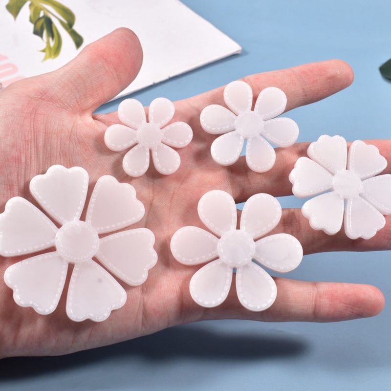 Khuôn Silicone Làm Mặt Dây Chuyền Hình Hoa Năm Cánh DIY