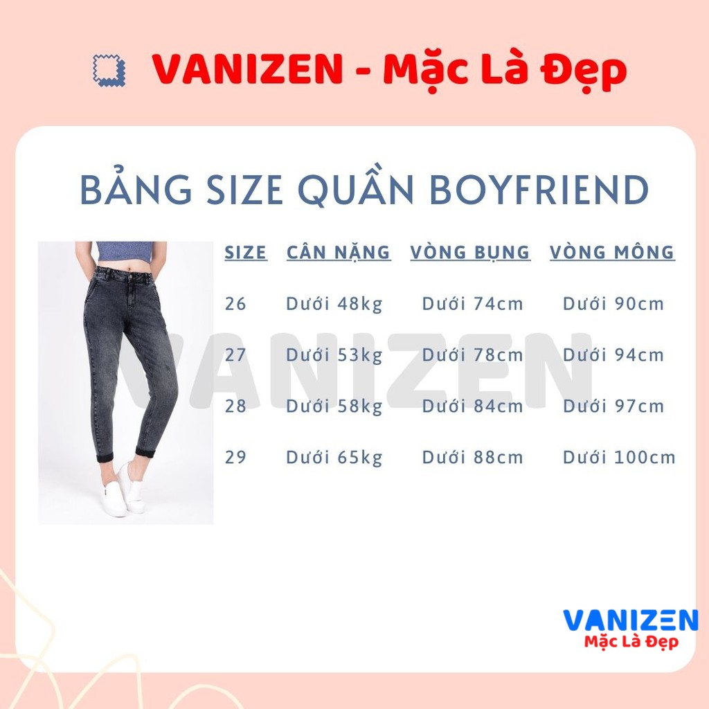 Quần jean nữ ống rộng baggy đẹp lưng cao cạp bán chun xám xước  hàng hiệu cao cấp mã 450 VANIZEN