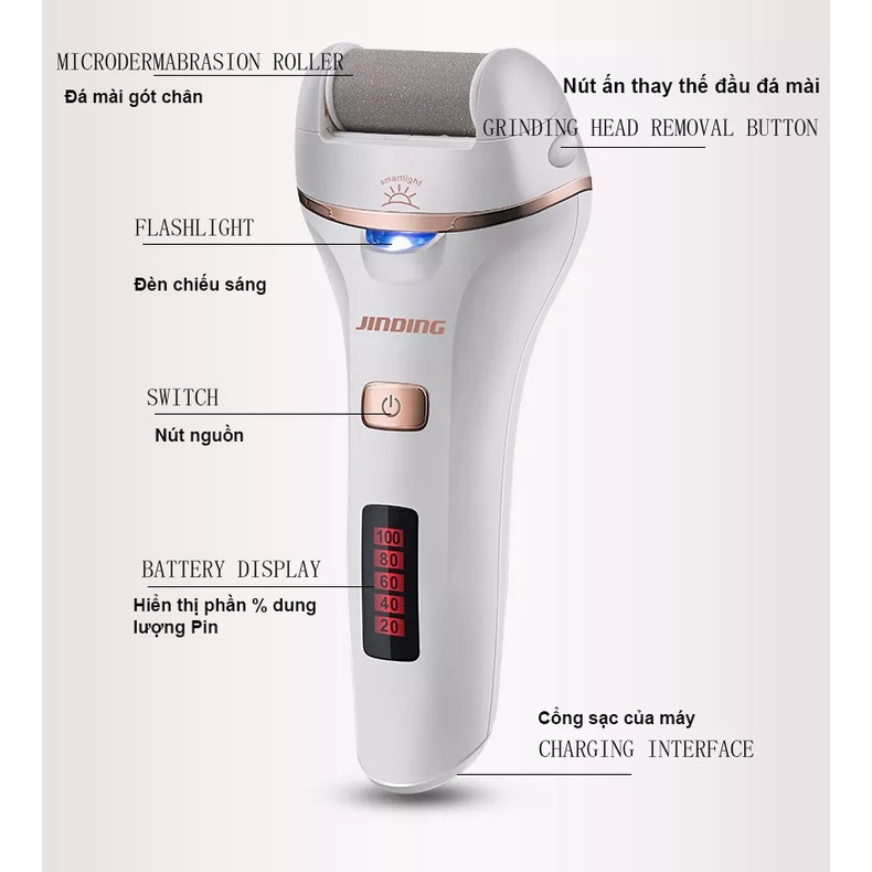 Đầu Đá Máy Mài Chà Gót Chân Jinding. Tẩy Da Chết Gót Chân Hiệu Quả An Toàn Tại Nhà