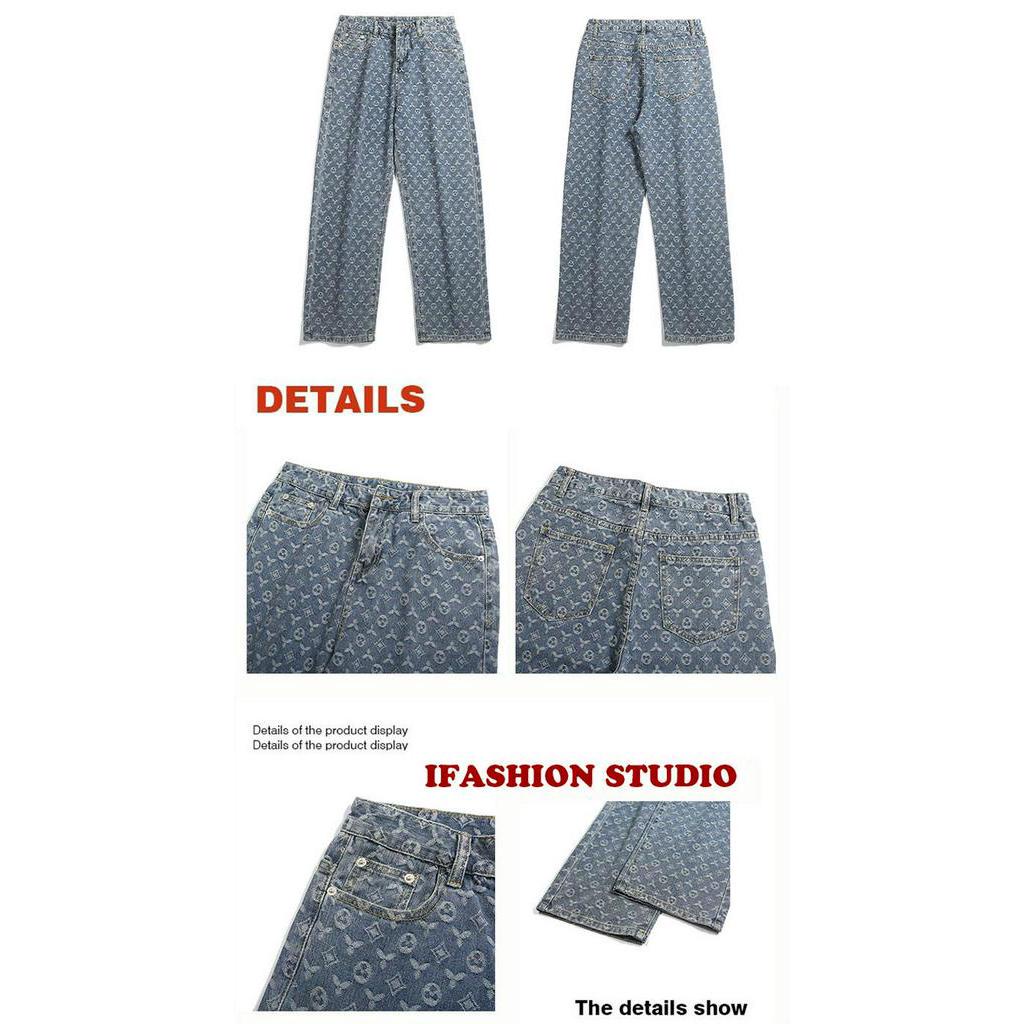 Quần Jean Ống Rộng Phong Cách Đơn Giản Thời Trang Cho Cặp Đôi