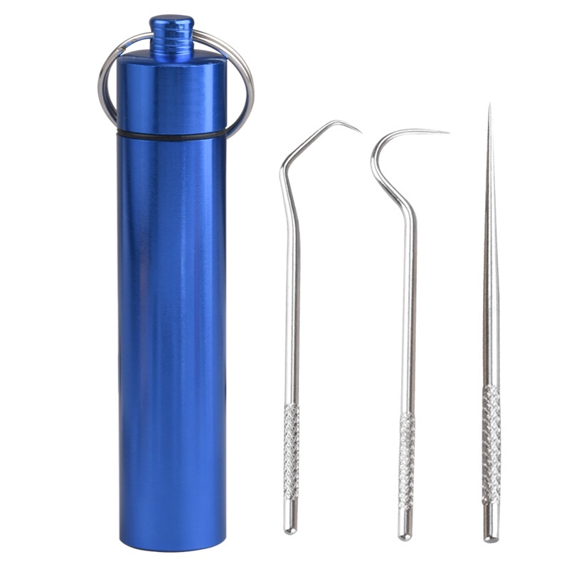 Set 3 Tăm Xỉa Răng Bằng Thép Không Gỉ Sử Dụng Nhiều Lần