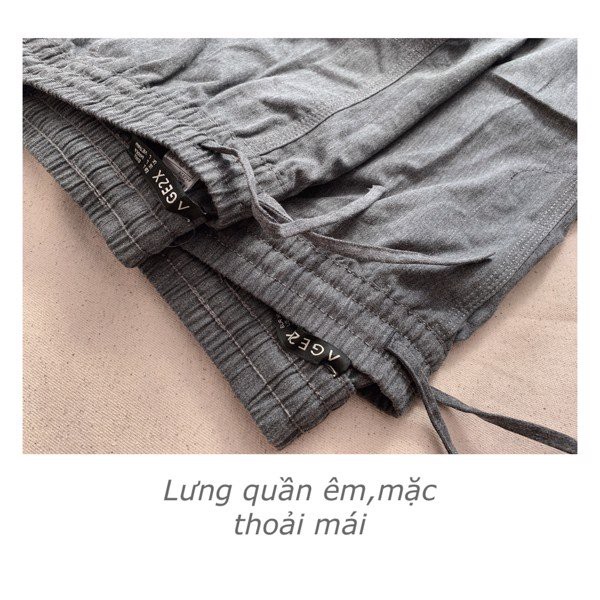 Quần short Nam AGE2X Phiên bản LƯNG THUN toàn phần, không cần dây kéo hay nút cúc, chất kaki 83% cotton, hàng VNXK