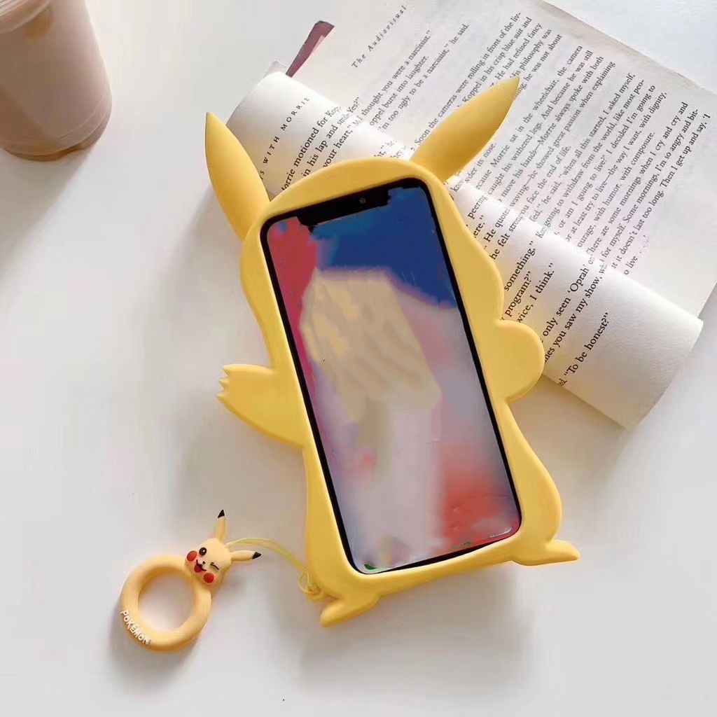 Ốp Điện Thoại Silicon Hình Pikachu 3D Cho iPhone XS Max 11ProMax 12ProMax 13ProMax