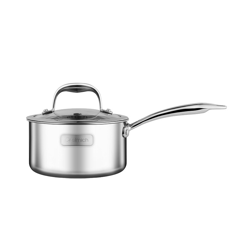 Bộ Quánh Chảo inox đáy liền Elmich Tri-max 2104OL size 16cm và 20cm