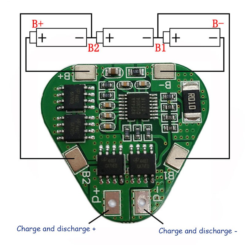 Bảng Mạch Bảo Vệ Pin lithium 3S 8A 12V 18650 11.1V 12.6V Sự Bảo Vệ
