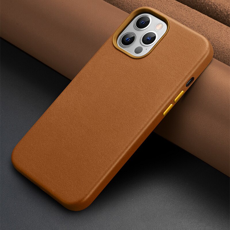 Ốp Điện Thoại Da Từ Tính Có Logo Hoạt Hình Cho iPhone 13 12 Pro Max 12 Mini