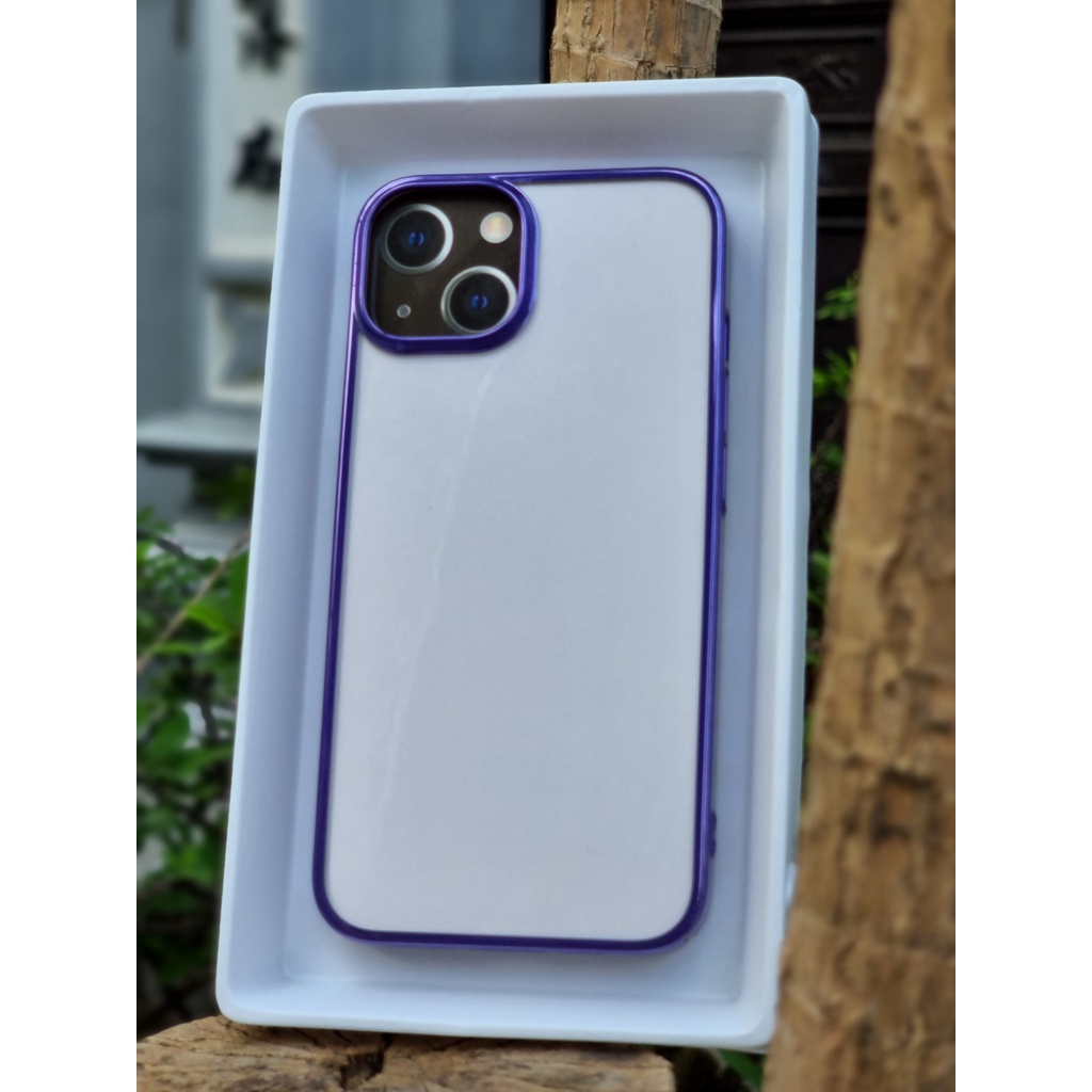 Ốp lưng Devia trong cứng viền màu Glimmer cho iPhone 14, 14 Max, 14 Pro, 14 Pro Max chính hãng không ố màu
