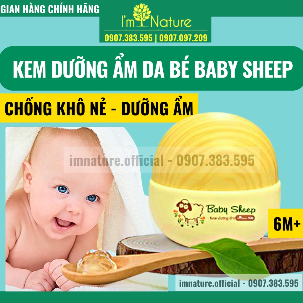 (Chính Hãng) Kem Dưỡng Ẩm Cho Bé Baby Sheep I’m Nature 50gr