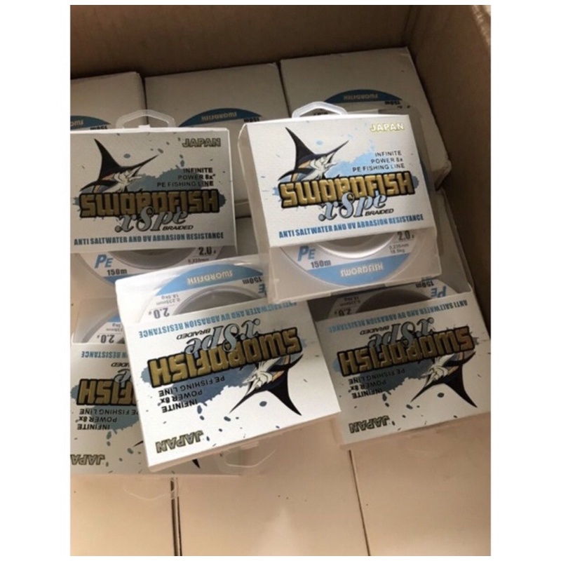 Dù Cá Kiếm X8 SWORDFISH JAPAN dài 150m 100% chất liệu PE tải cá siêu cao