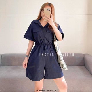 Jump tay ngắn cổ vest 2 túi nắp nơ trước ulzzang thời trang nữ VM Shop 21JU06N161701