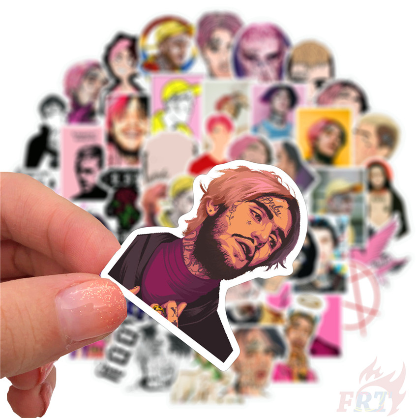 ❉ Lil Peep Series 03 - Rap Singer HipHop Rapper Stickers ❉ 50Pcs/Set DIY Fashion Luggage Laptop Skateboard Decals Doodle Stickers