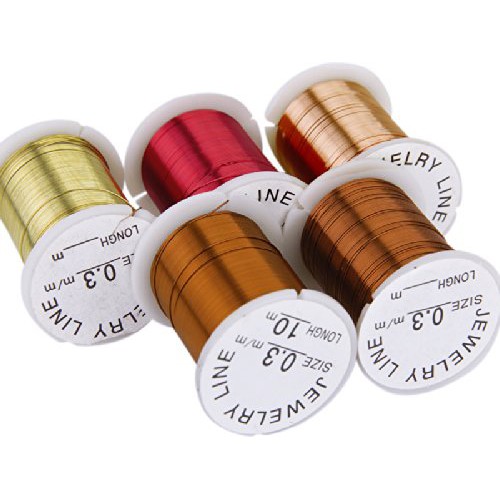 10 Rolls of Copper Wire Beading Thread Cord for DIY Jewellery Making Mixed Color---0.3mm